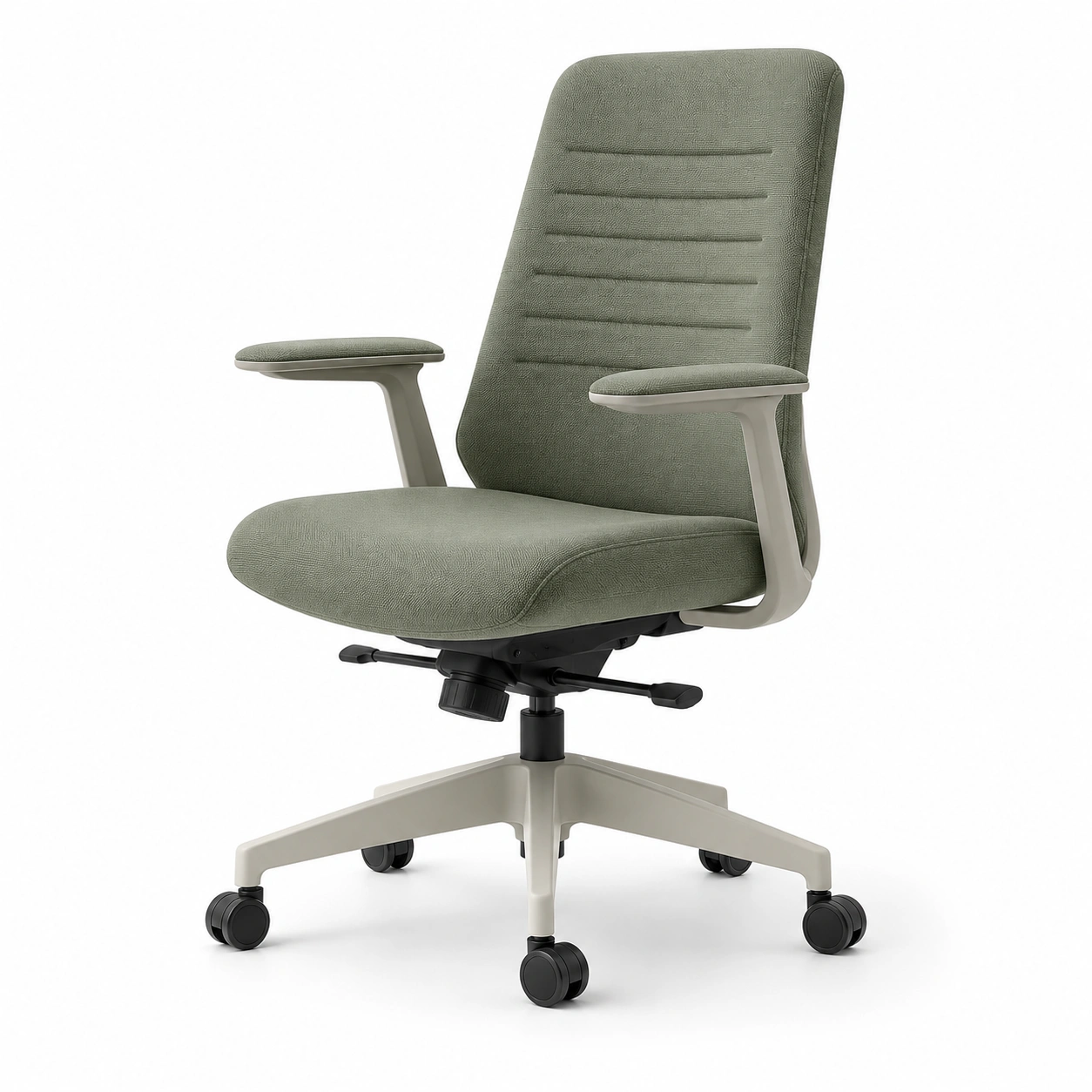 Silla de oficina ergonomica verde salvia